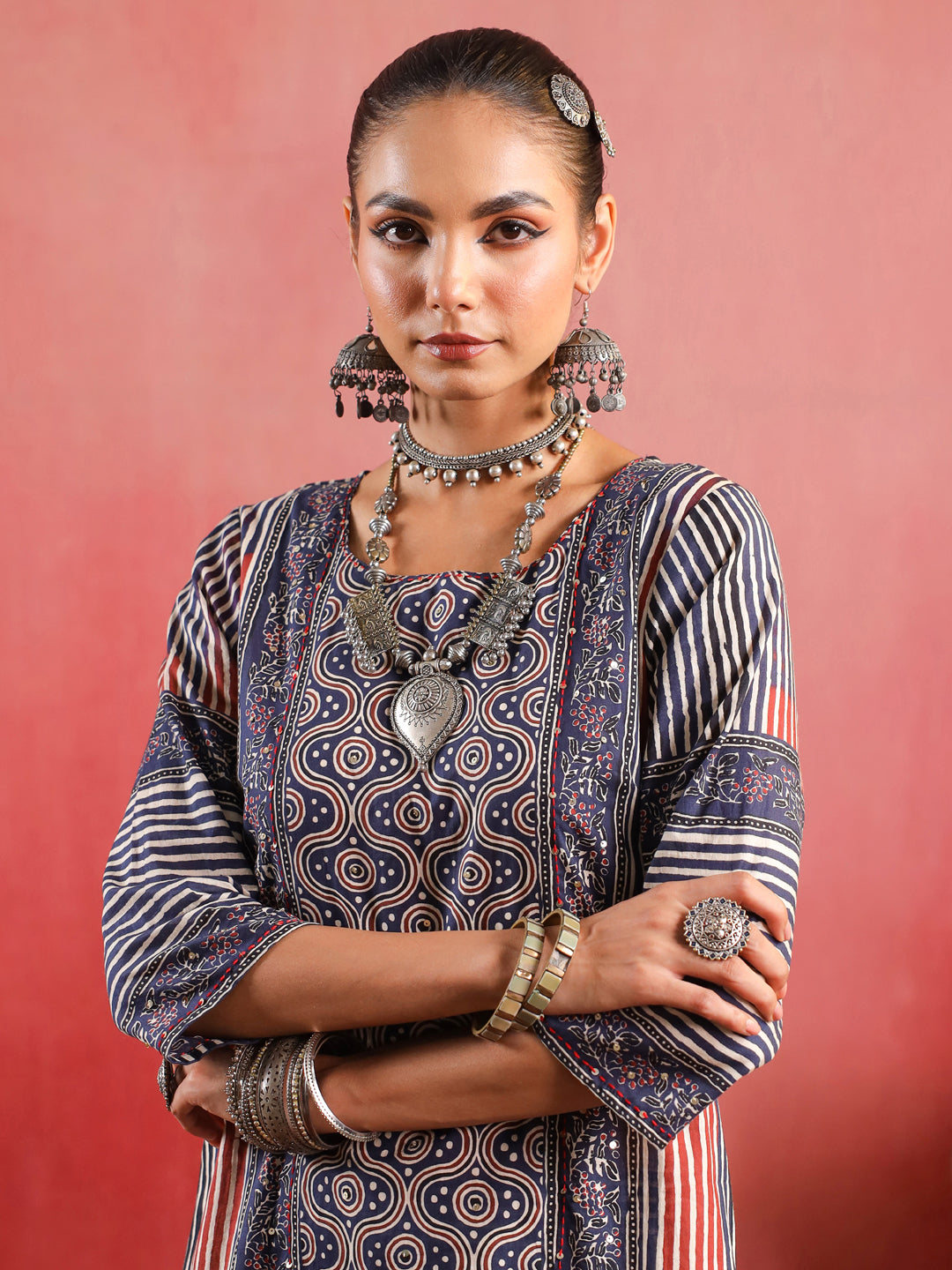 Tarang Ajrakh Suit Set