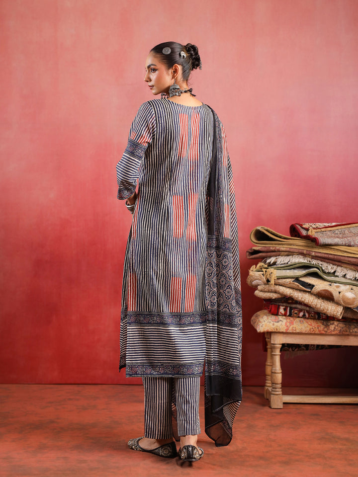 Tarang Ajrakh Suit Set