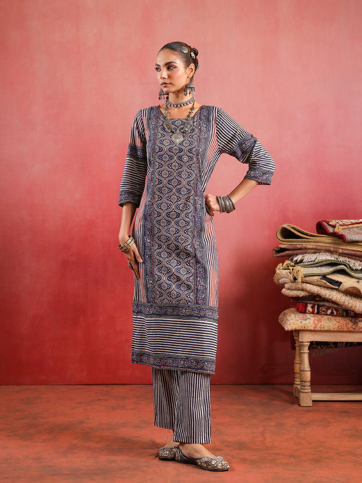 Tarang Ajrakh Suit Set