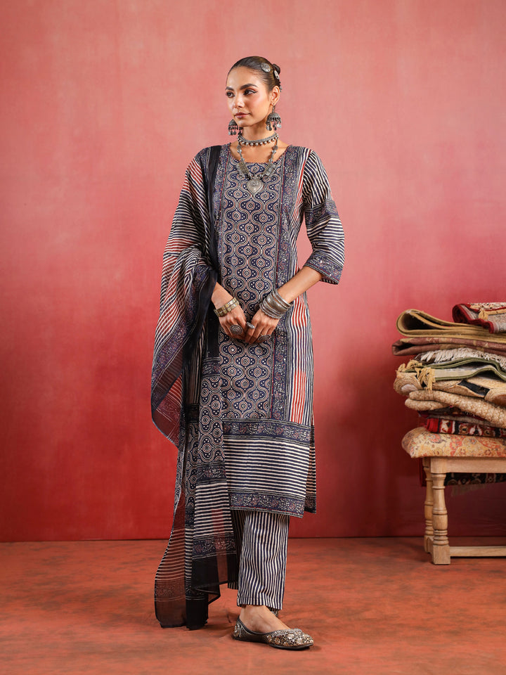 Tarang Ajrakh Suit Set