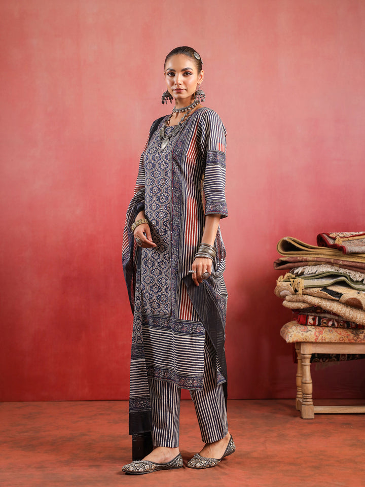 Tarang Ajrakh Suit Set