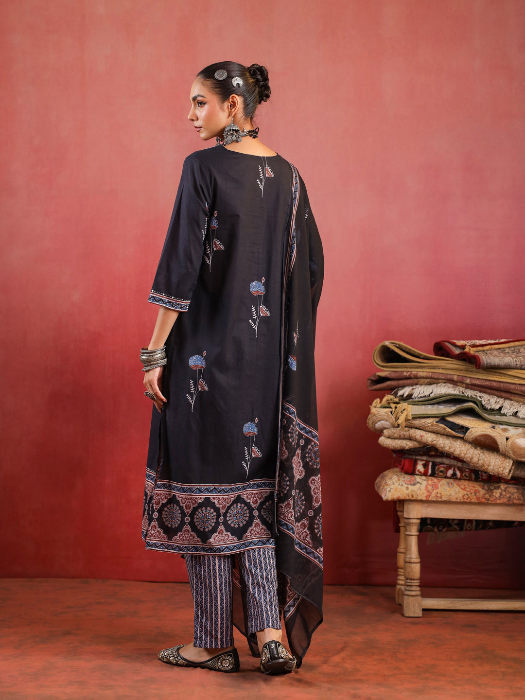 Shama Ajrakh Suit Set