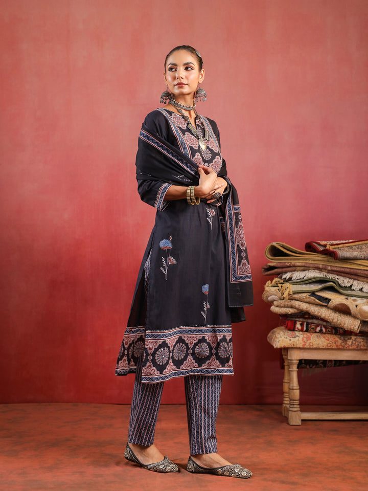 Shama Ajrakh Suit Set