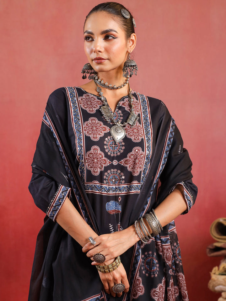 Shama Ajrakh Suit Set