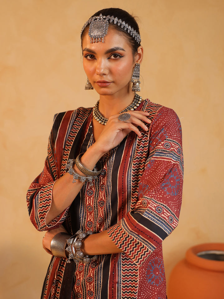 Nargis | Terracotta Suit Set