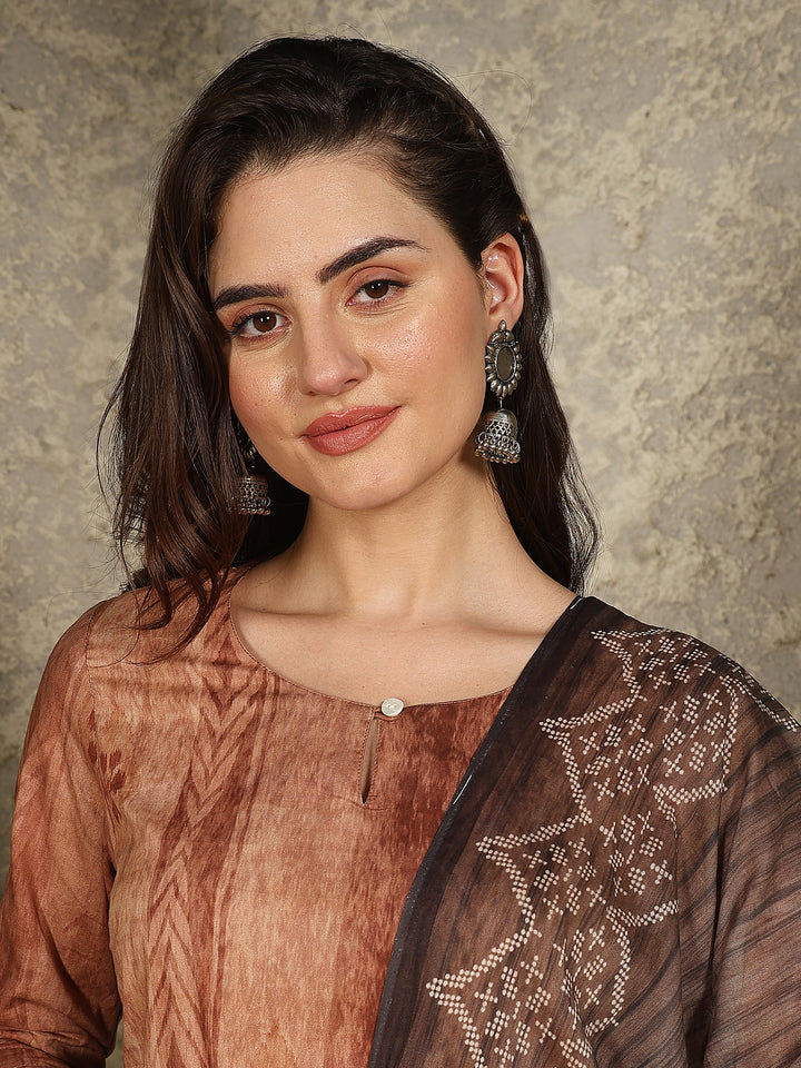 Earthy Ikat Aura Suit Set