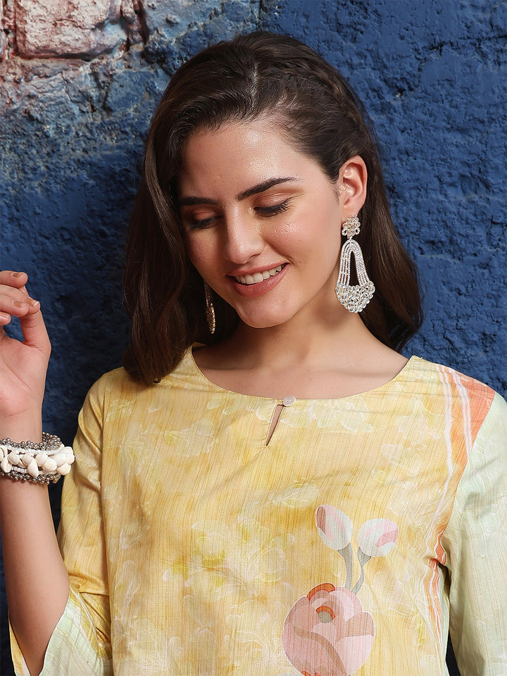 Morning Glow – Yellow Cotton Suit Set