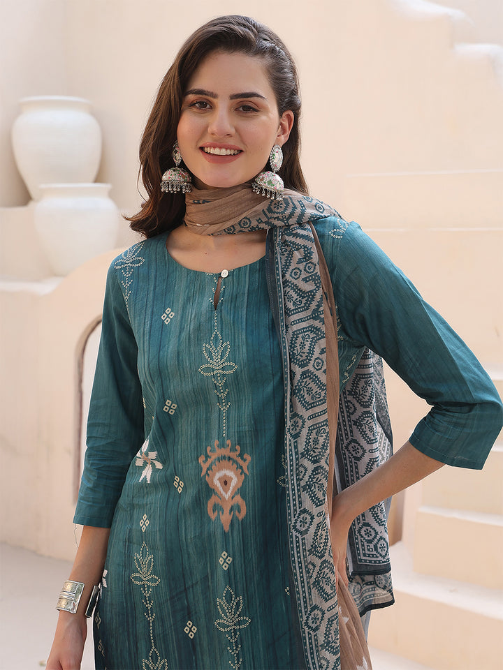 Teal Heritage Glow Suit Set