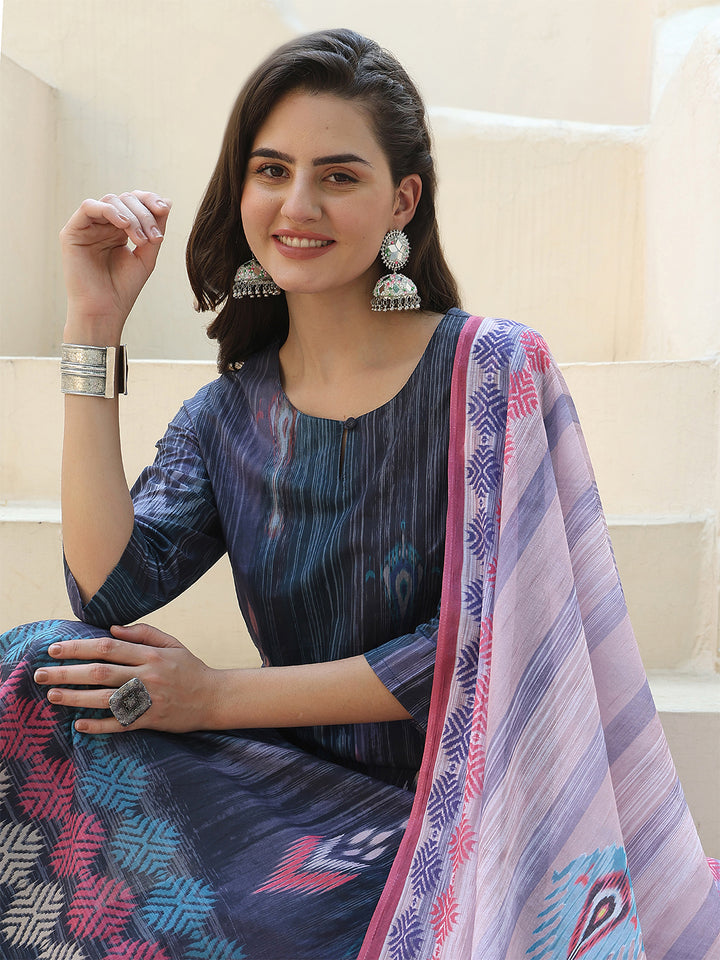 Ikat Mirage Straight Suit Set