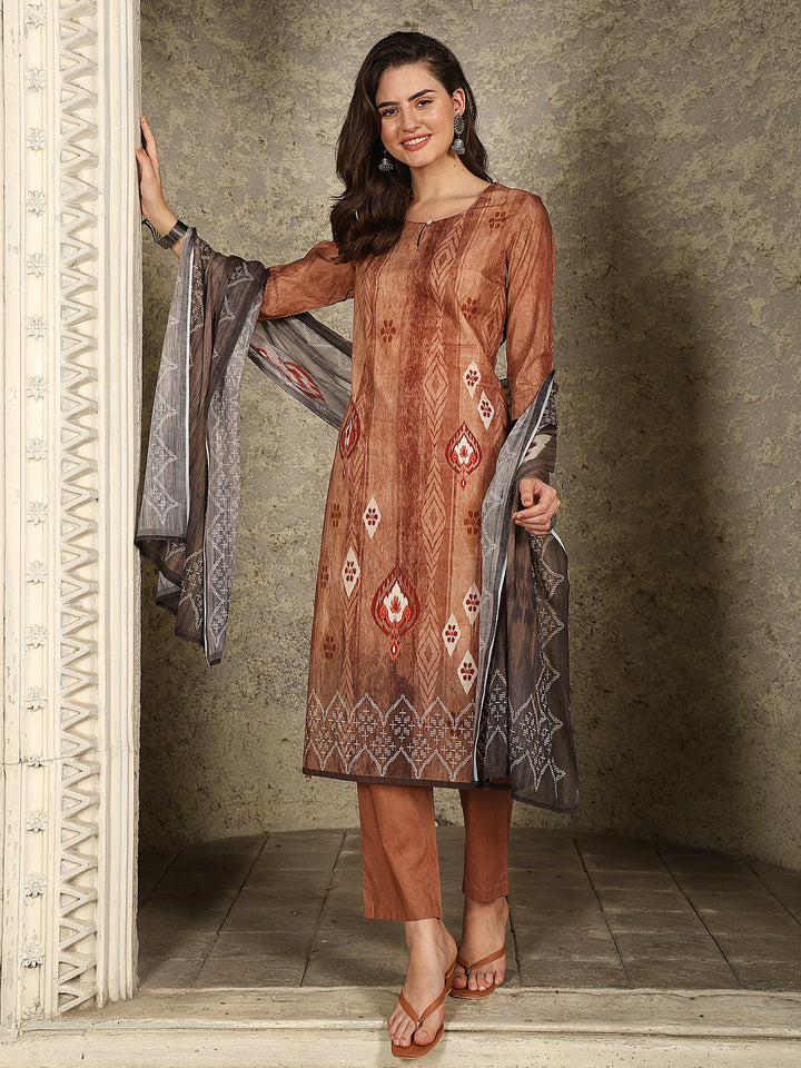 Earthy Ikat Aura Suit Set