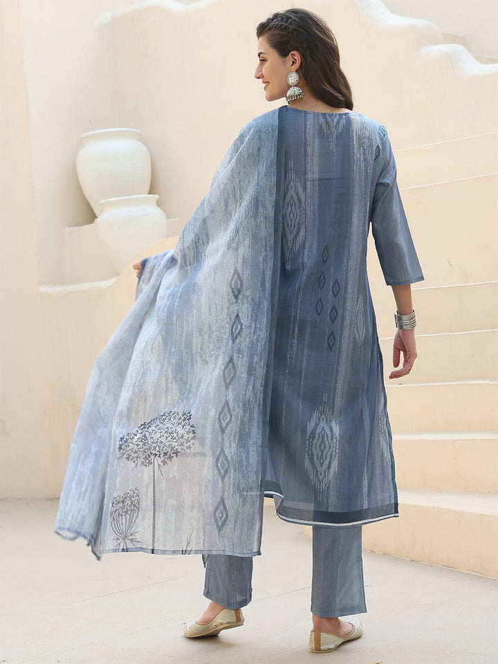 Indigo Ikat Whisper Suit Set