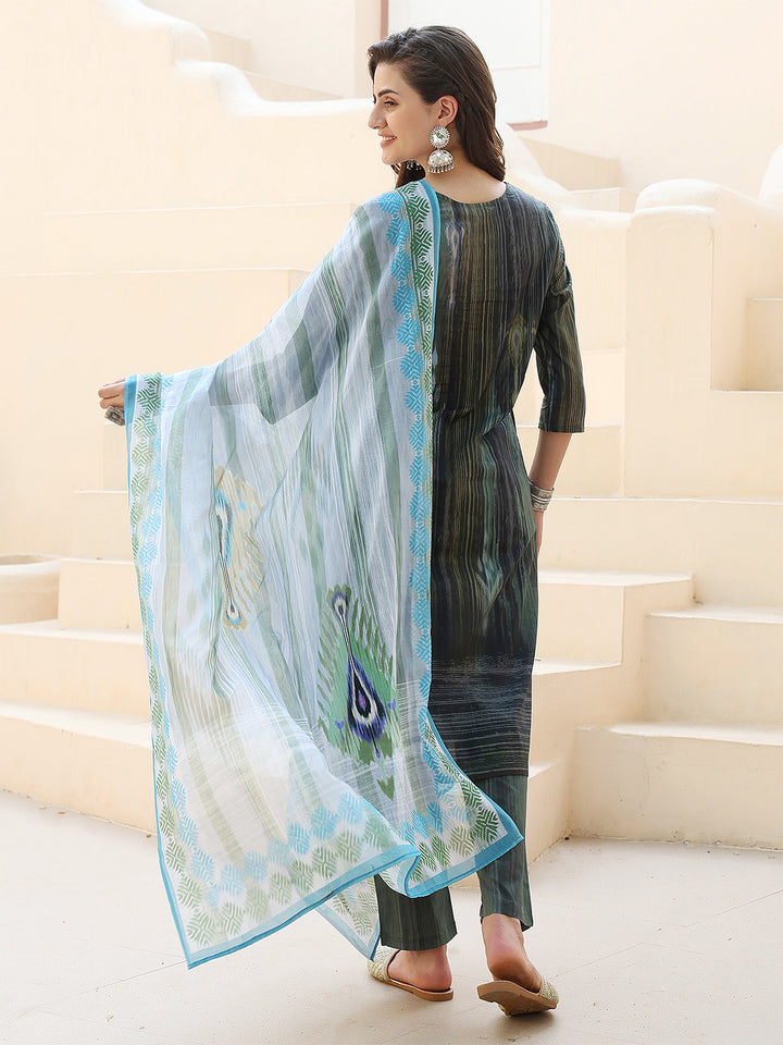 Ikat Horizon Straight Suit Set