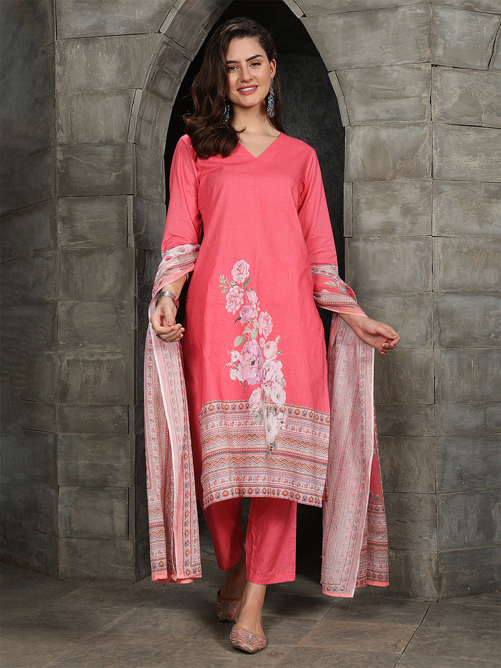 Rosé Charm Straight Suit Set