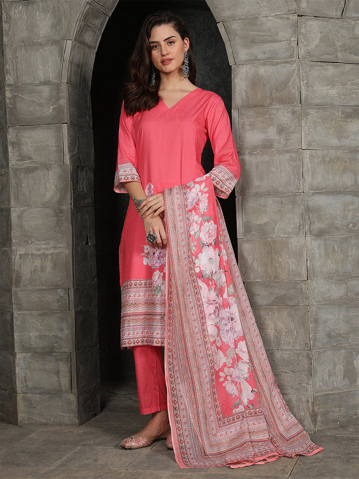 Rosé Charm Straight Suit Set
