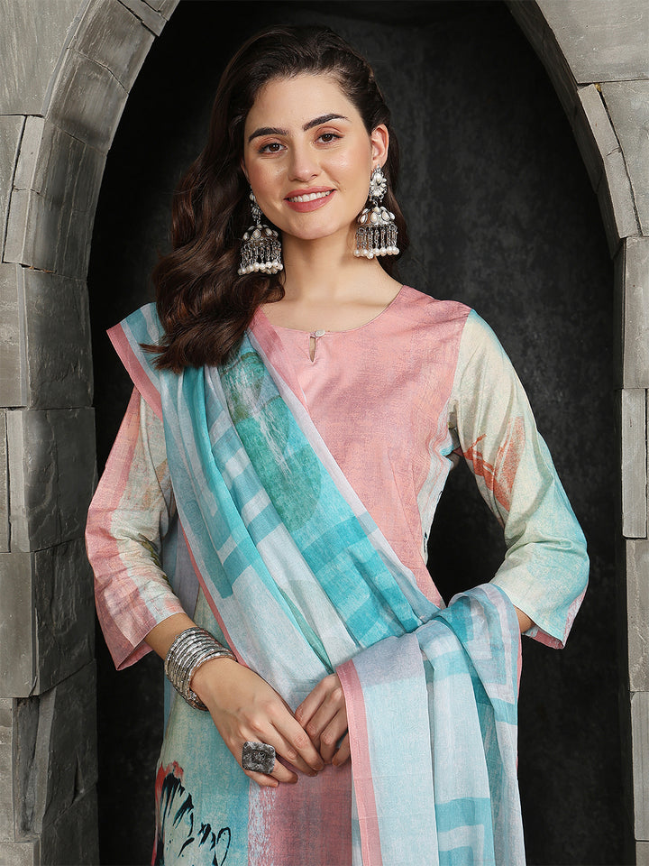 Pastel Reverie Straight Suit Set
