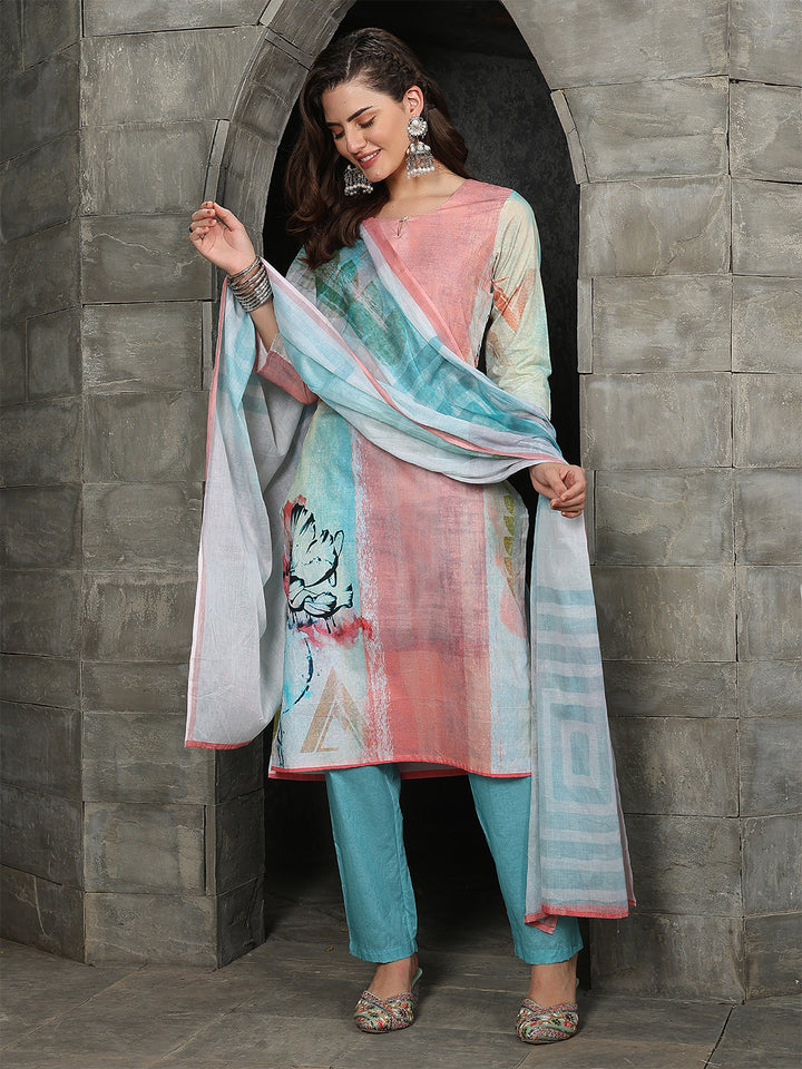 Pastel Reverie Straight Suit Set