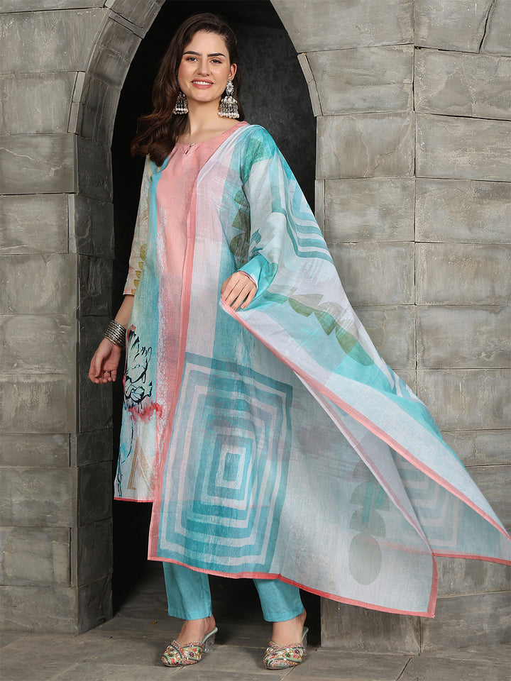 Pastel Reverie Straight Suit Set