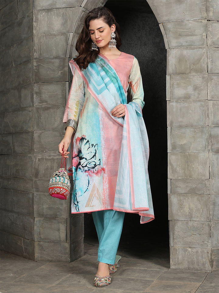 Pastel Reverie Straight Suit Set
