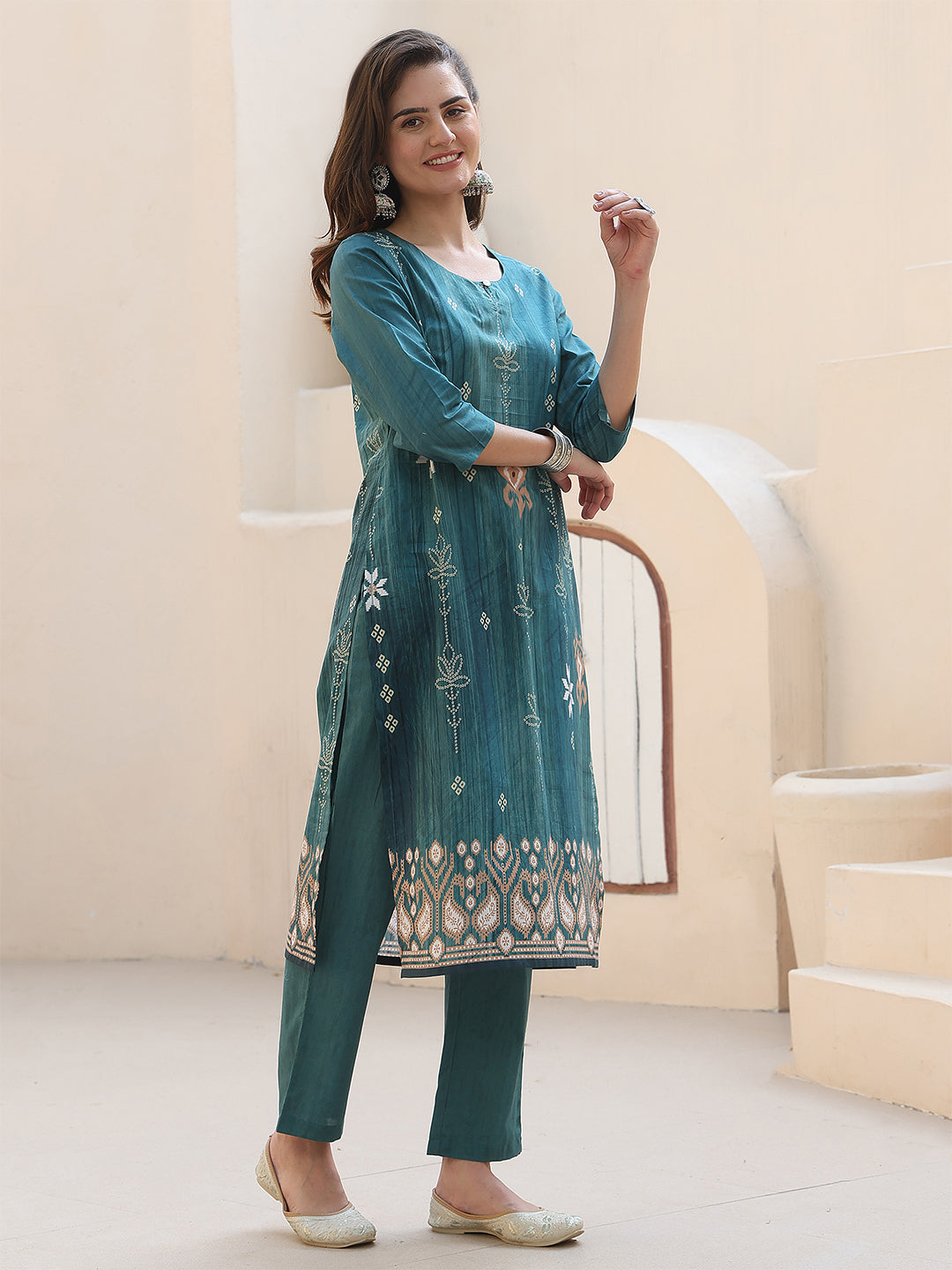 Teal Heritage Glow Suit Set