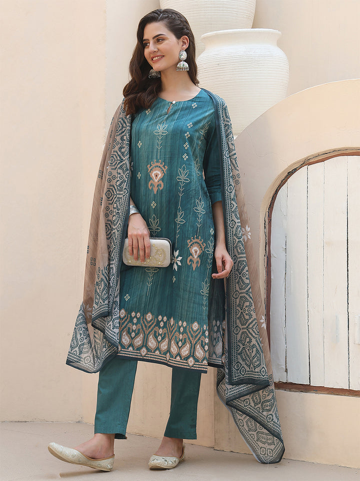 Teal Heritage Glow Suit Set