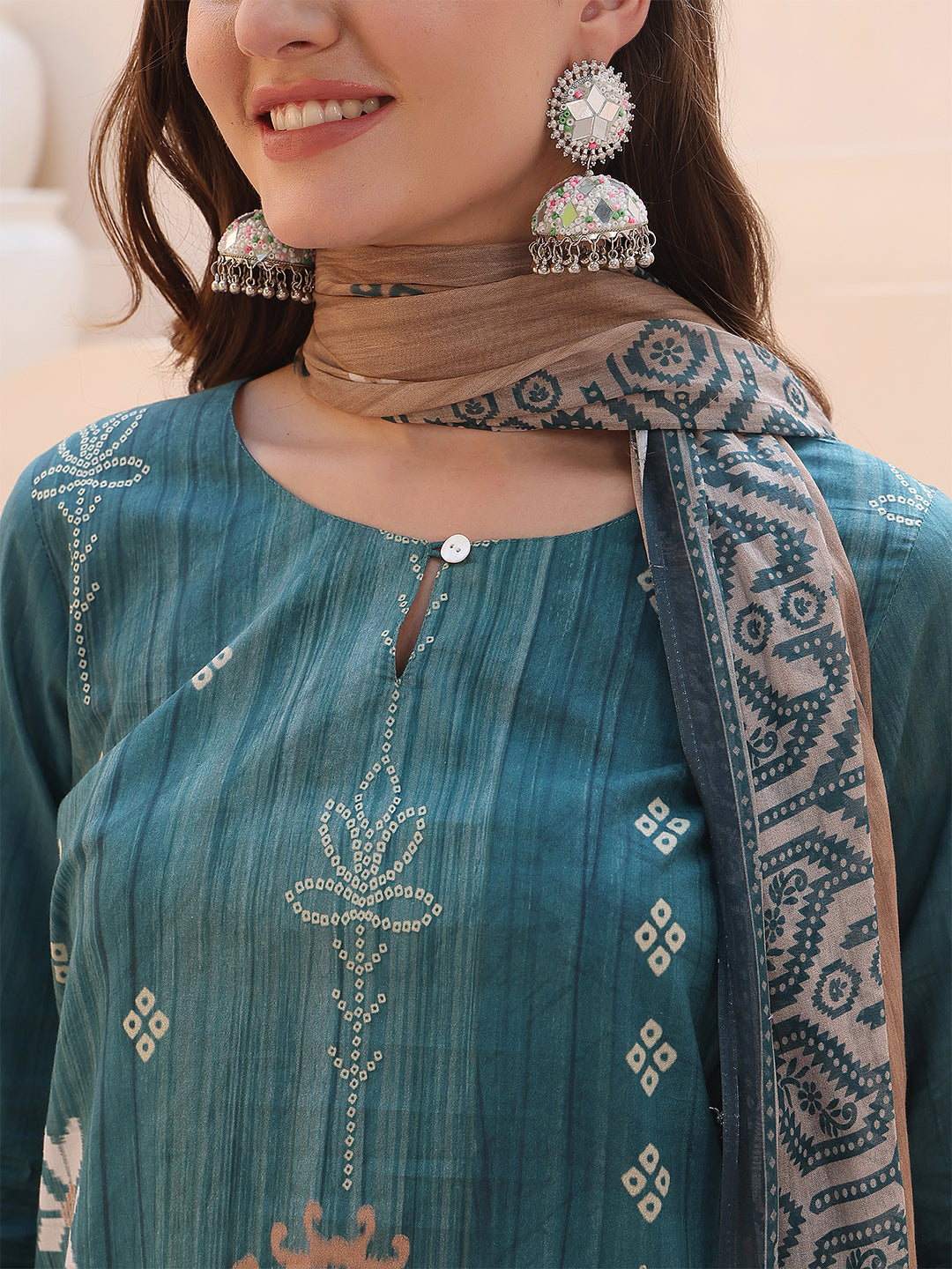 Teal Heritage Glow Suit Set