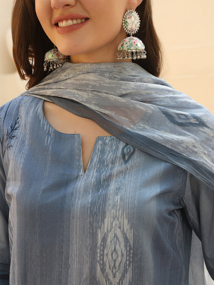 Indigo Ikat Whisper Suit Set