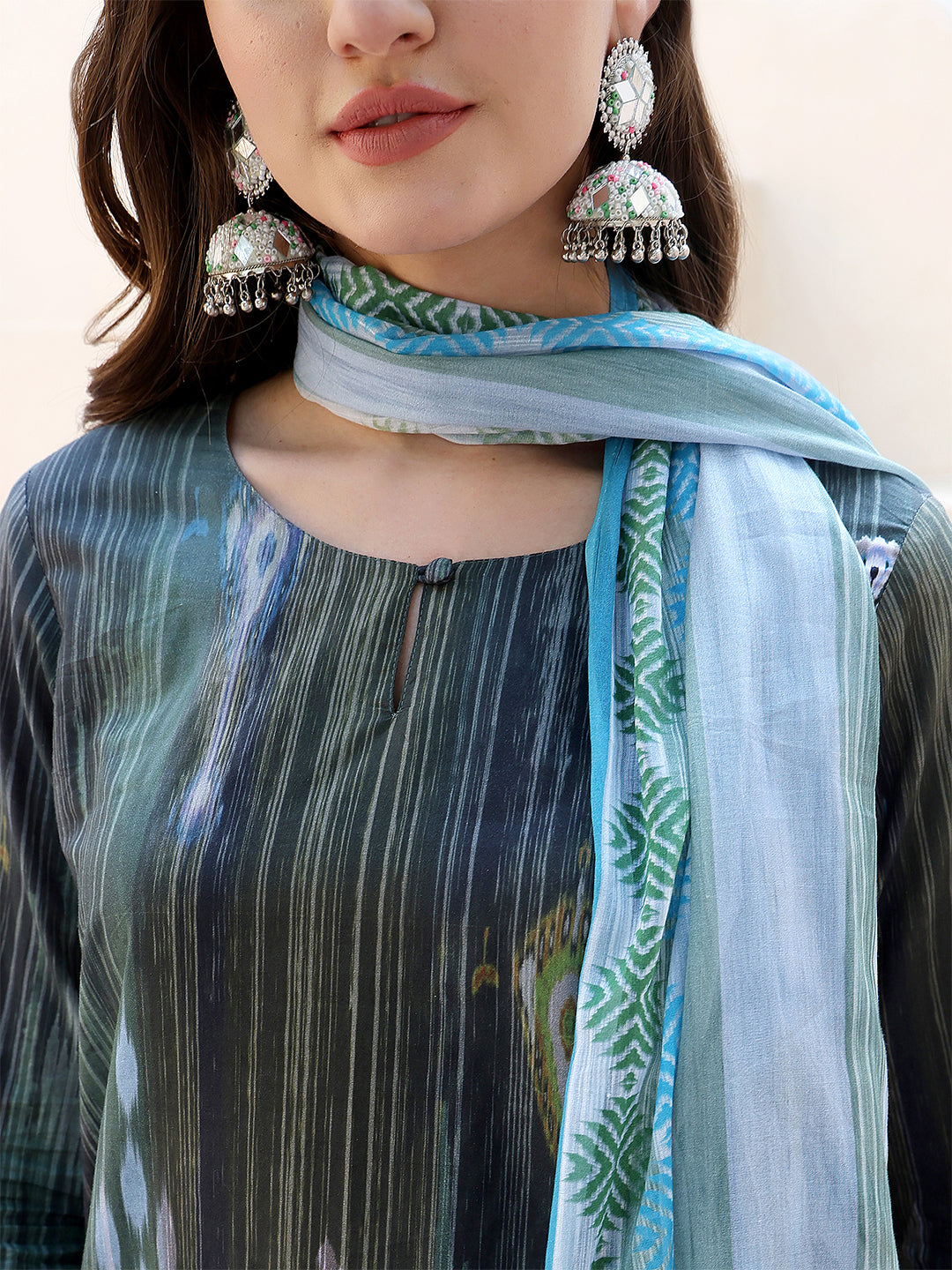 Ikat Horizon Straight Suit Set