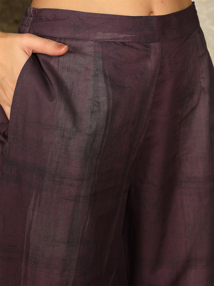 Charcoal Rose Ikat Suit Set
