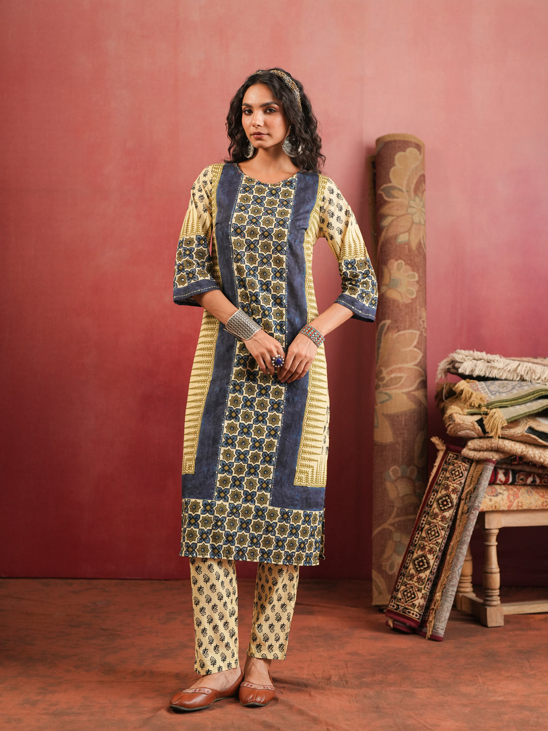 Rangrez Ajrakh Suit Set