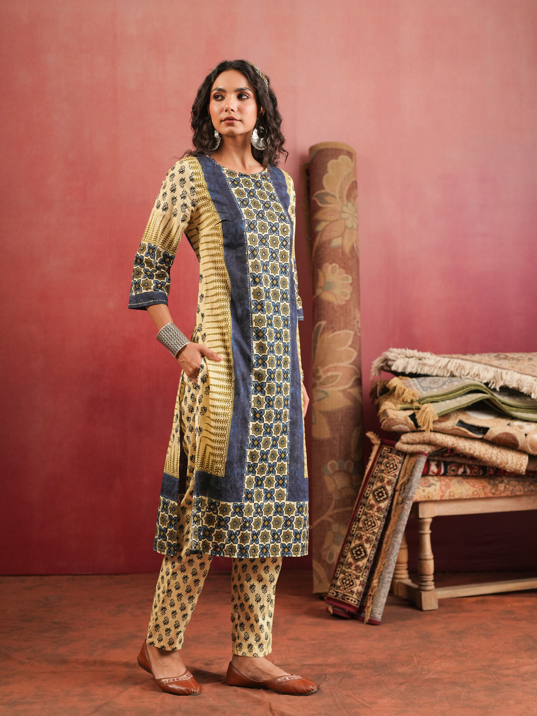 Rangrez Ajrakh Suit Set