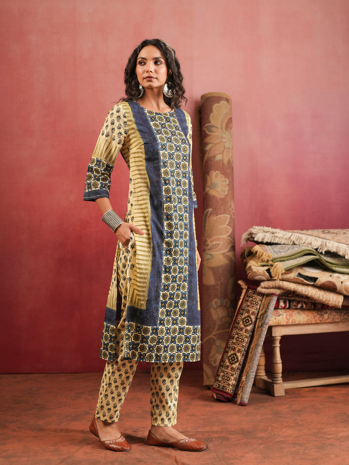 Rangrez Ajrakh Suit Set