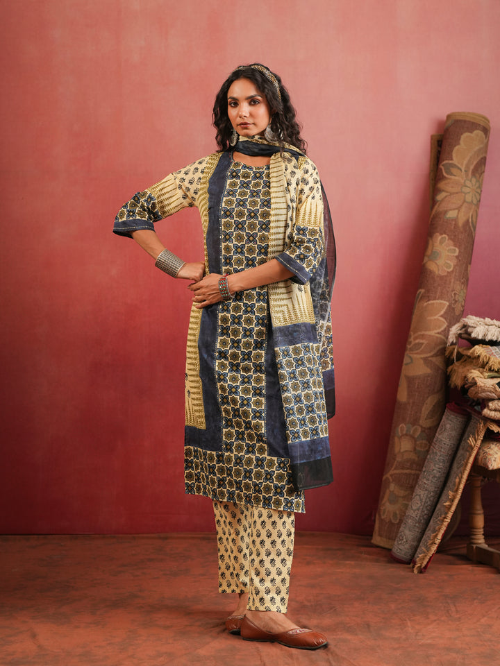 Rangrez Ajrakh Suit Set