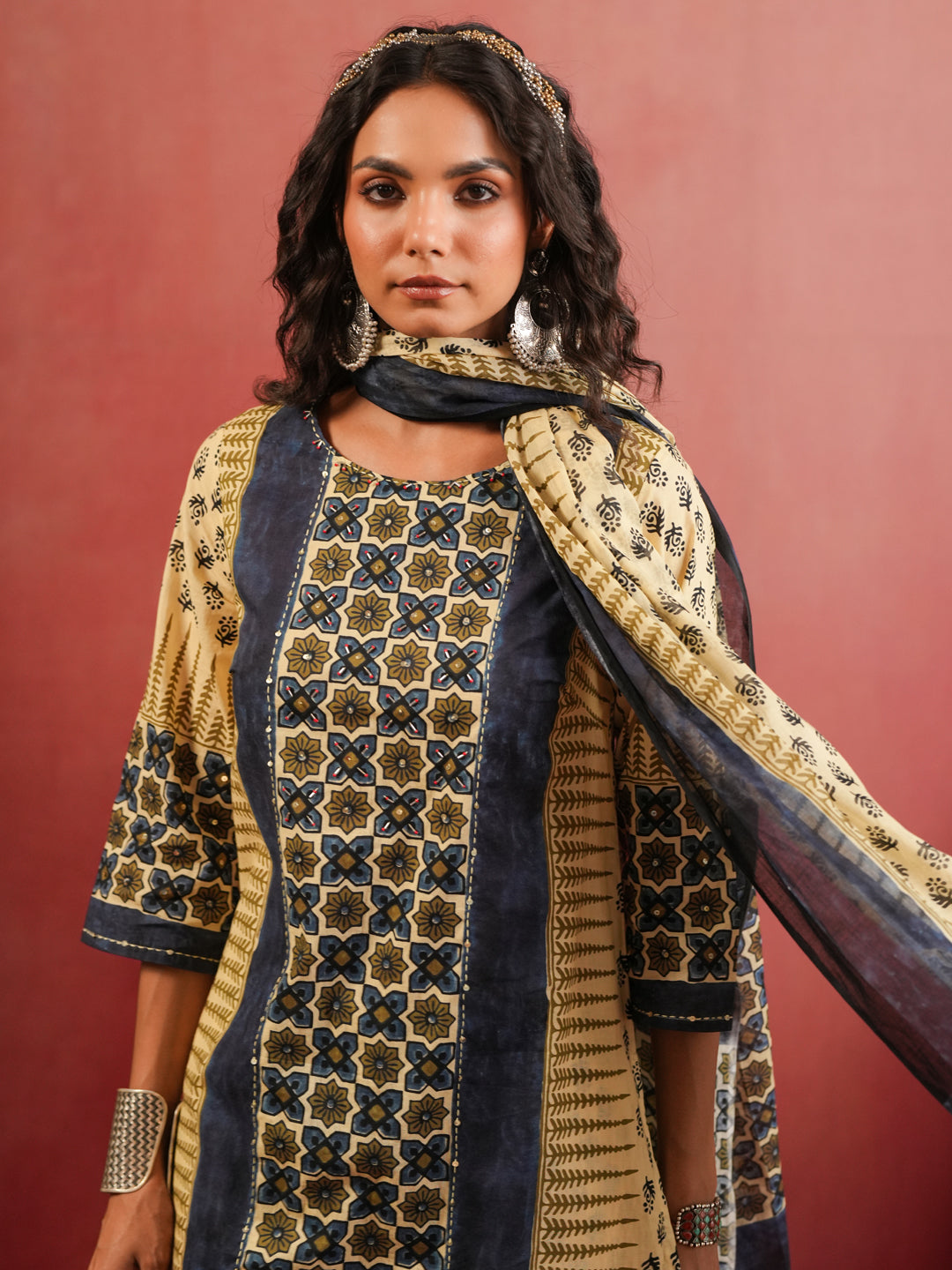 Rangrez Ajrakh Suit Set
