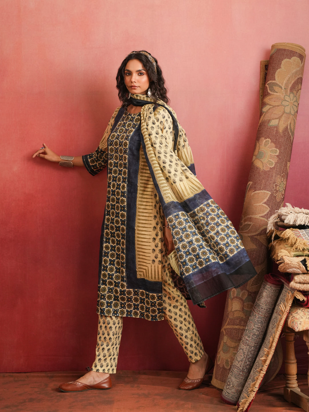 Rangrez Ajrakh Suit Set