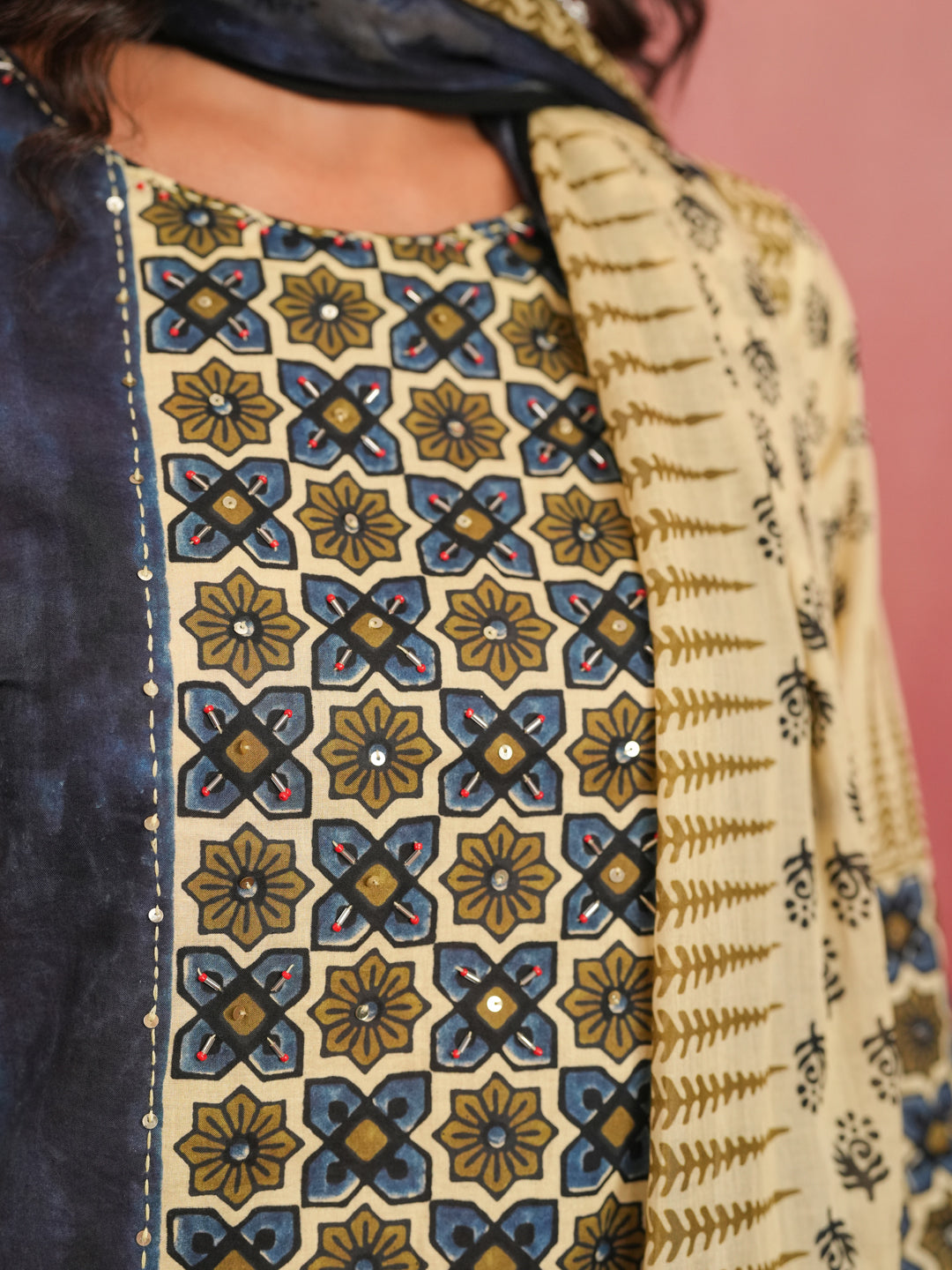Rangrez Ajrakh Suit Set