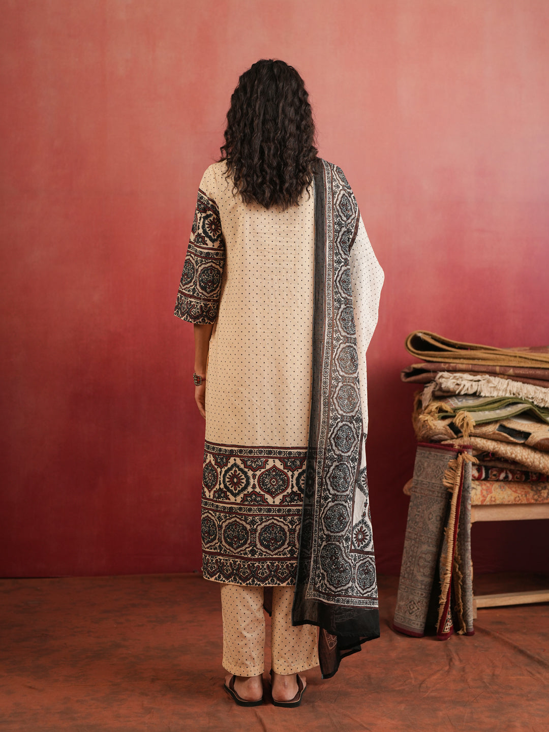 Gulraiz Ajrakh Suit Set