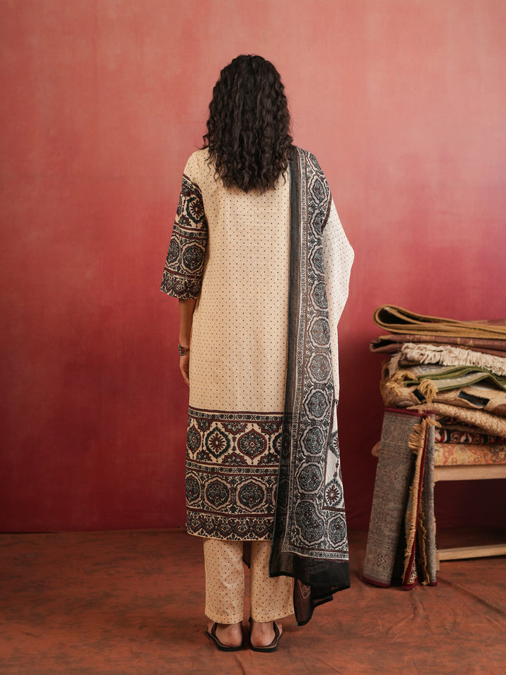 Gulraiz Ajrakh Suit Set