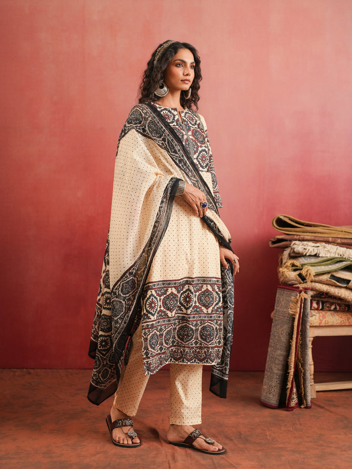 Gulraiz Ajrakh Suit Set