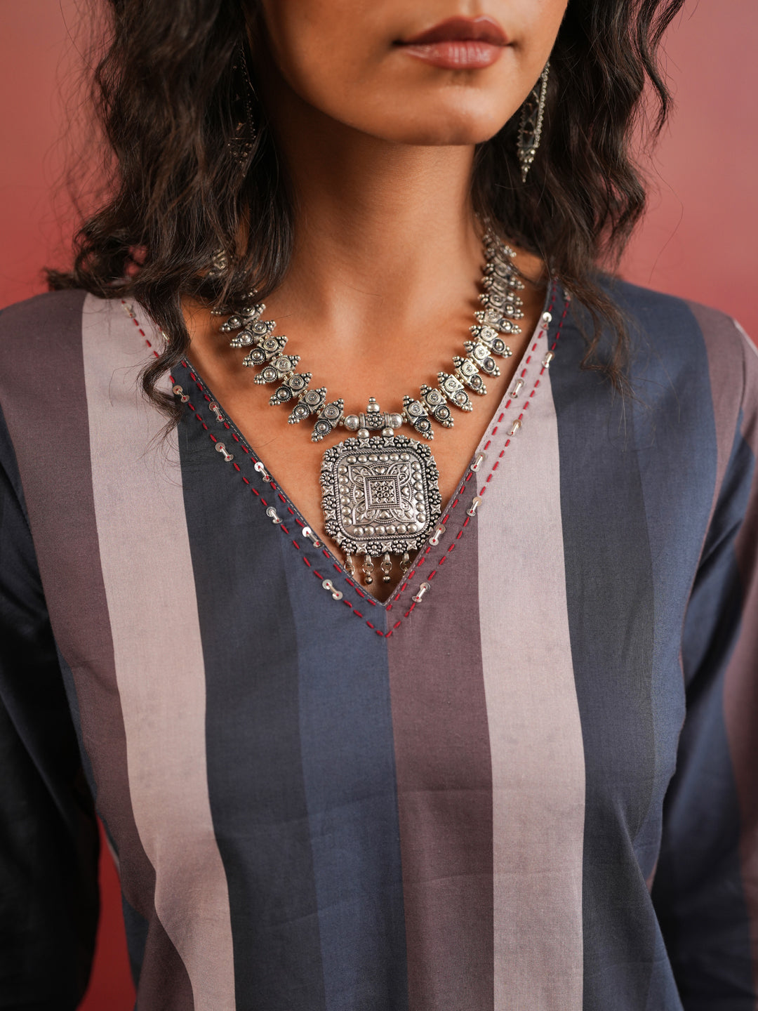 Shahnaz Ajrakh Suit Set