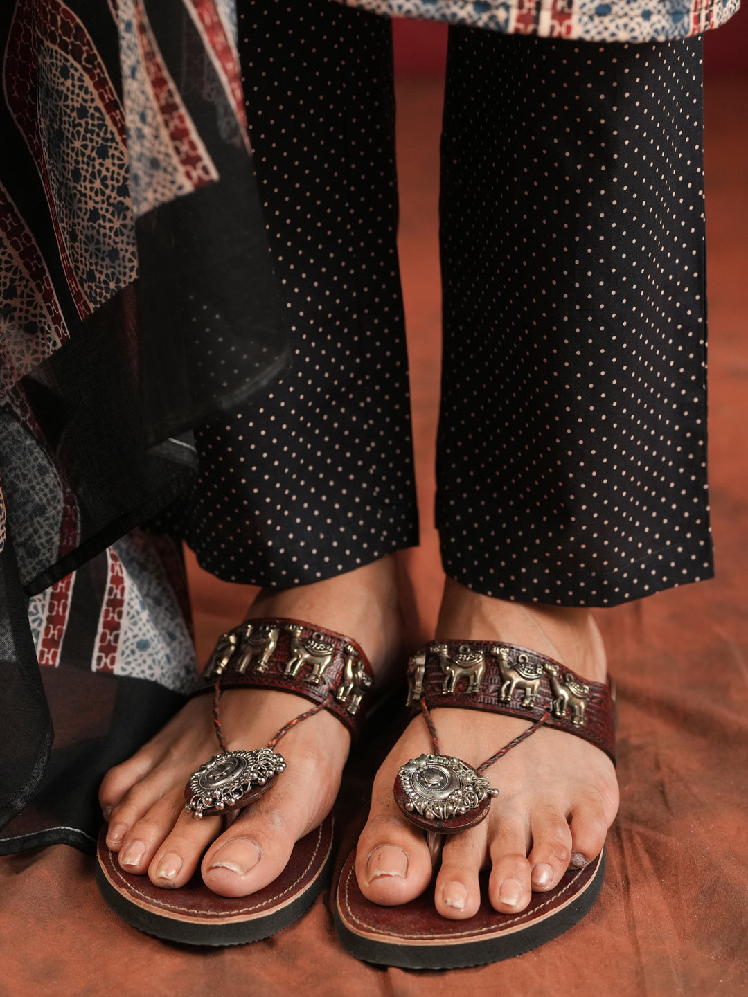 Siyahi Ajrakh Suit Set