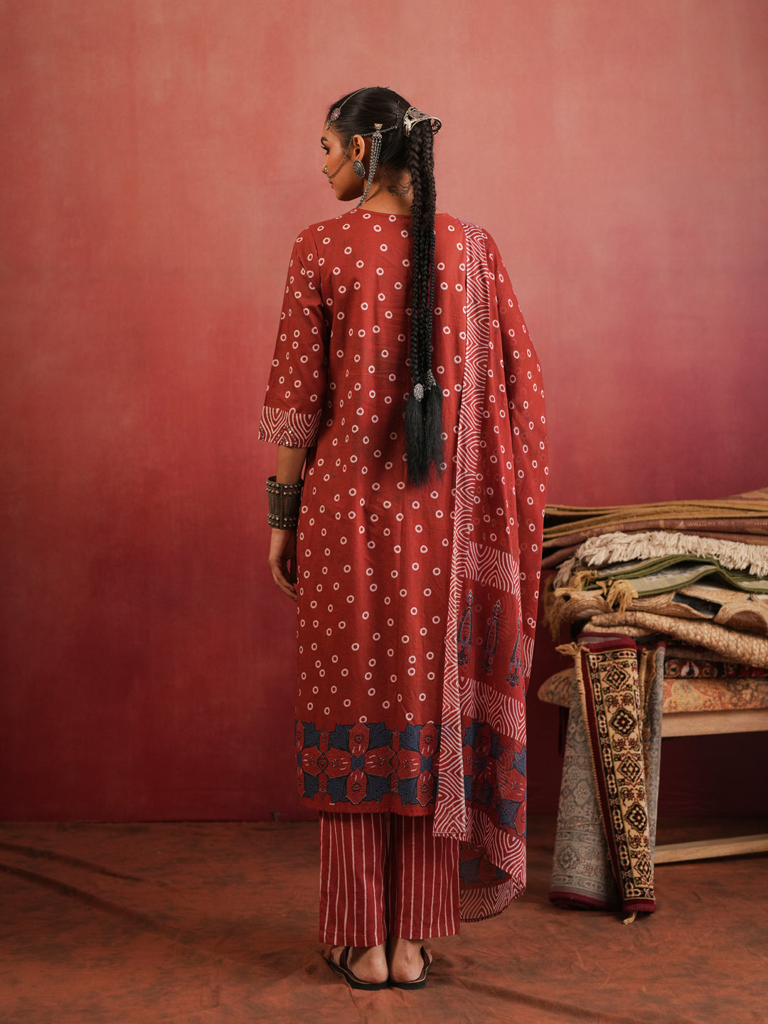 Raktima Ajrakh Suit Set