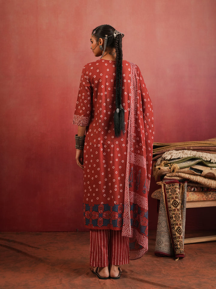 Raktima Ajrakh Suit Set