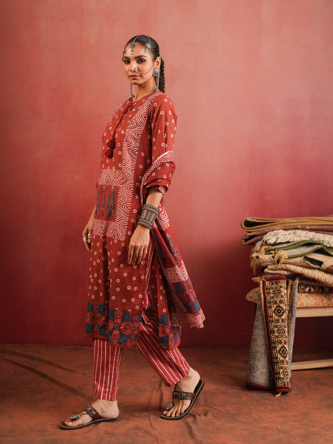 Raktima Ajrakh Suit Set