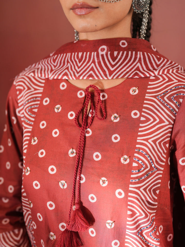 Raktima Ajrakh Suit Set