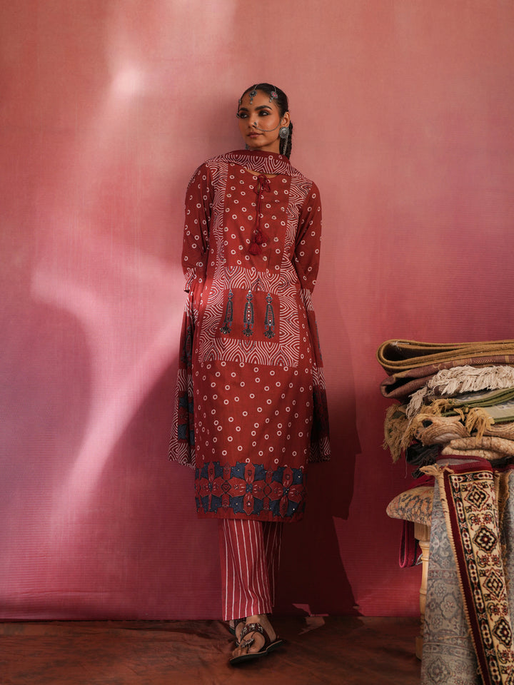 Raktima Ajrakh Suit Set