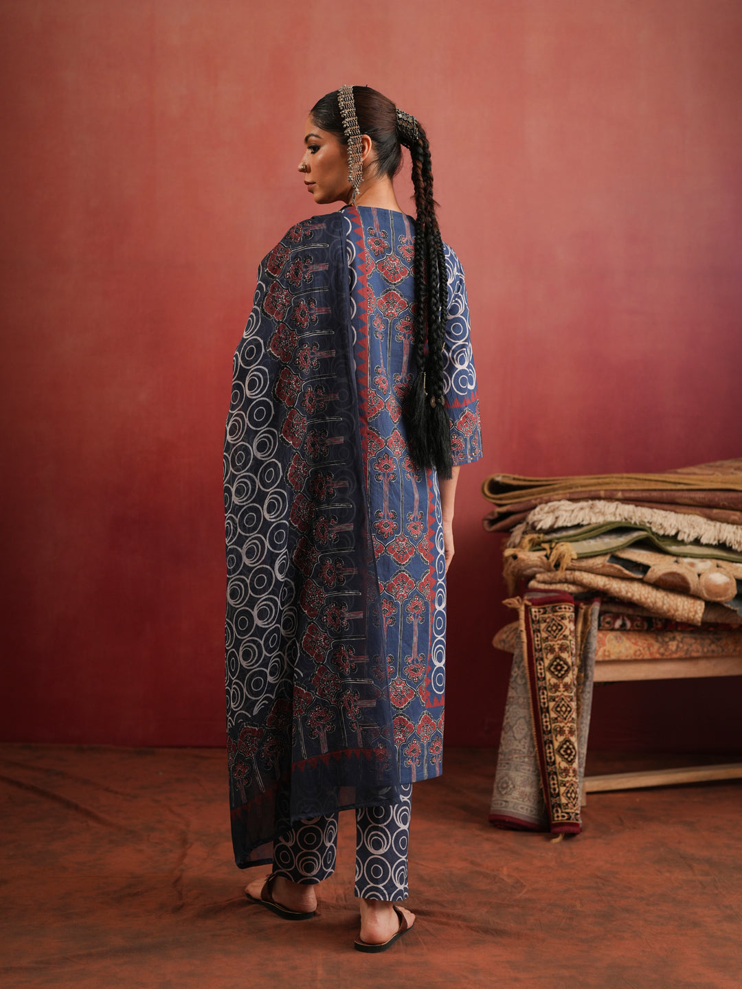 Meherbaan Ajrakh Suit Set