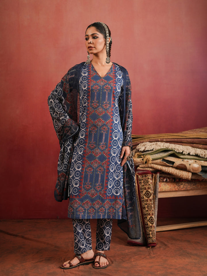 Meherbaan Ajrakh Suit Set