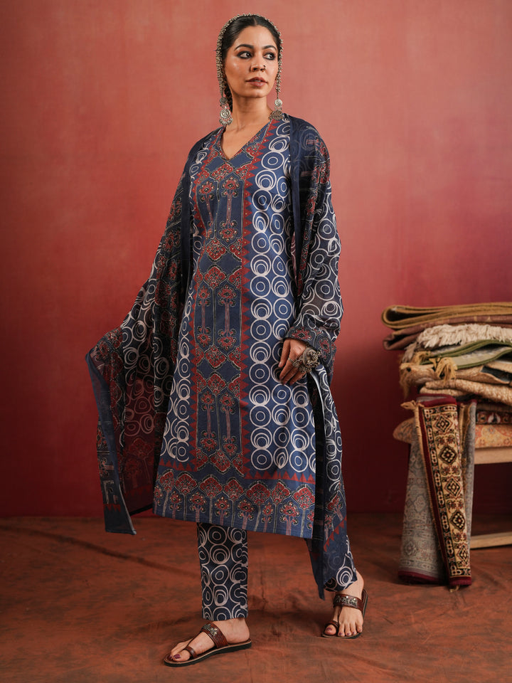 Meherbaan Ajrakh Suit Set