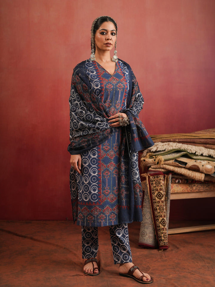 Meherbaan Ajrakh Suit Set