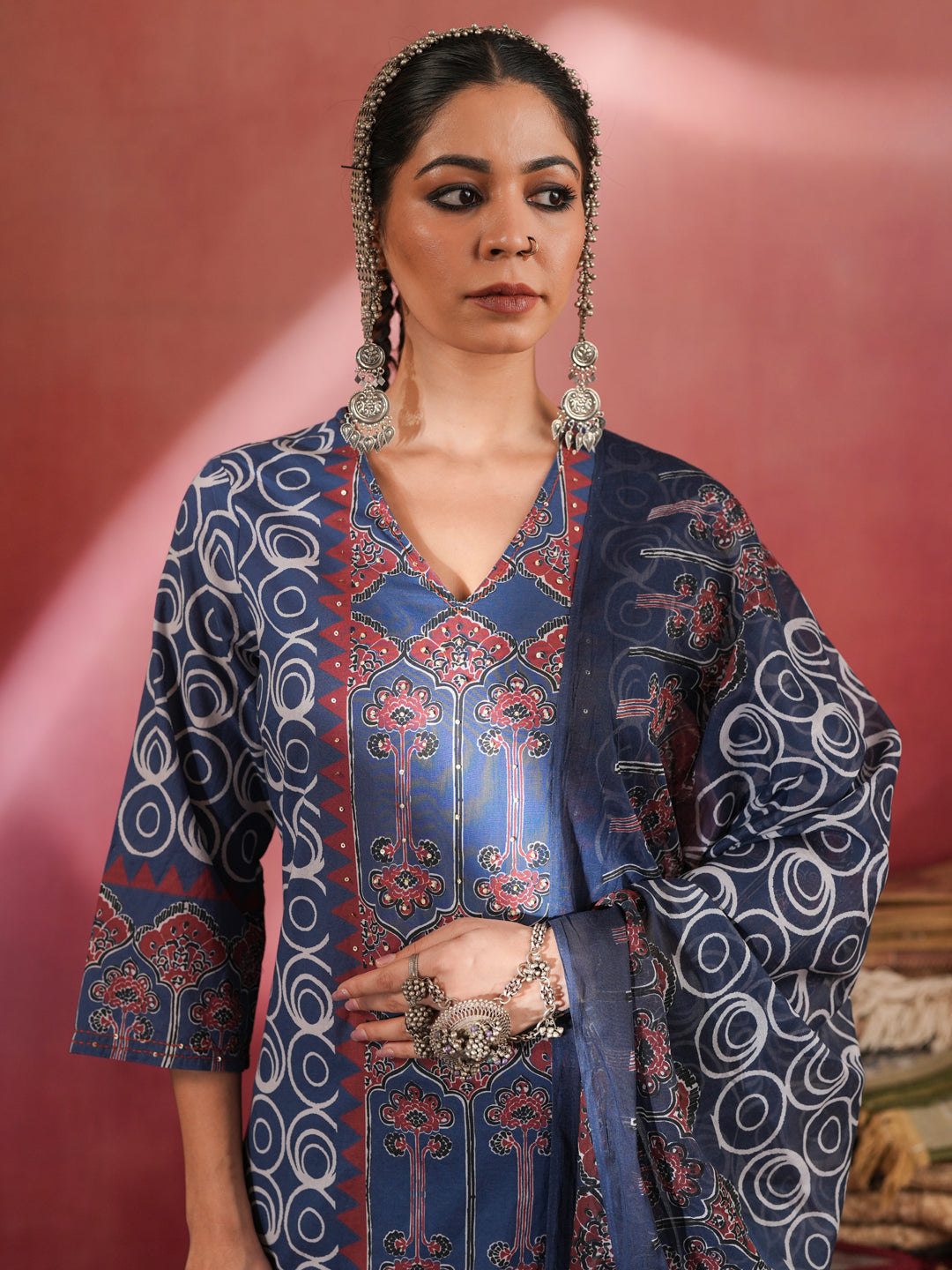 Meherbaan Ajrakh Suit Set